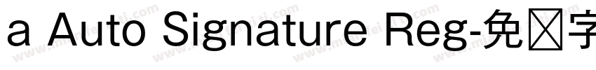 a Auto Signature Reg字体转换